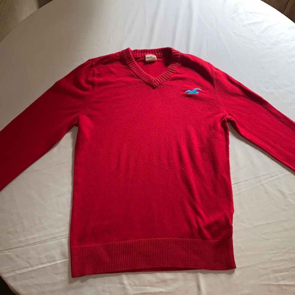 Red Sweater Hollister Medium Mens